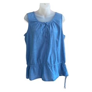 Croft & Barrow • Chambray Cinch Waist Tank Top